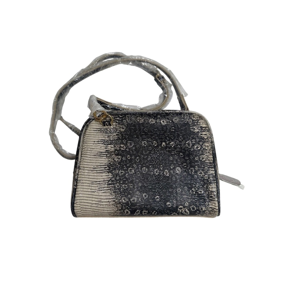 LOGO by Lori Goldstein Embossed Snakeskin Genuine Leather Crossbody‎ Purse NWOT
